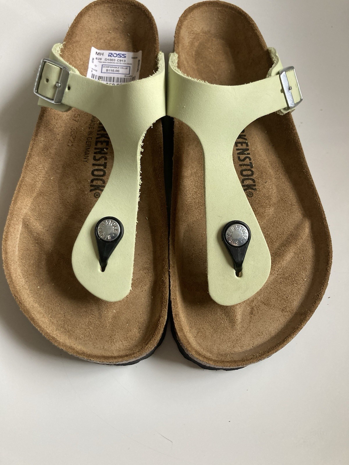 Birkenstock Gizeh Buckle Nubuck Leather Size 39 (Fast Ship)