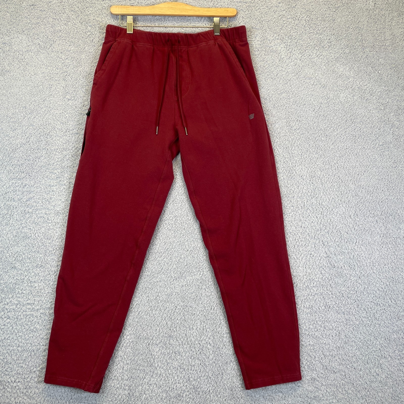 Mack Weldon Ace Daily Wear Joggers Sweatpants Men’s Large Red Drawstring