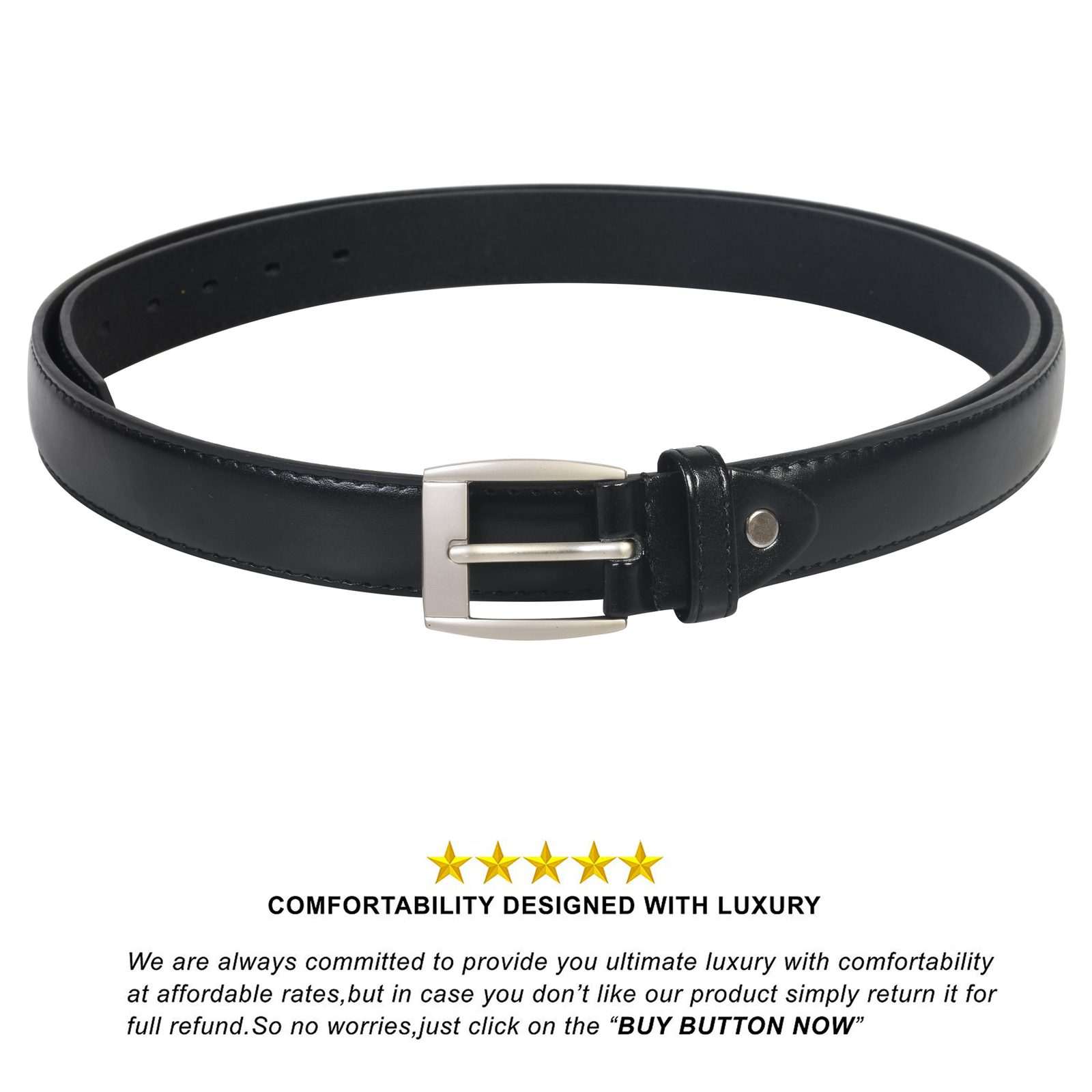 Leatherboss Genuine Leather Men Big and Tall Dress Belt Set of 2 (Black & Brown)