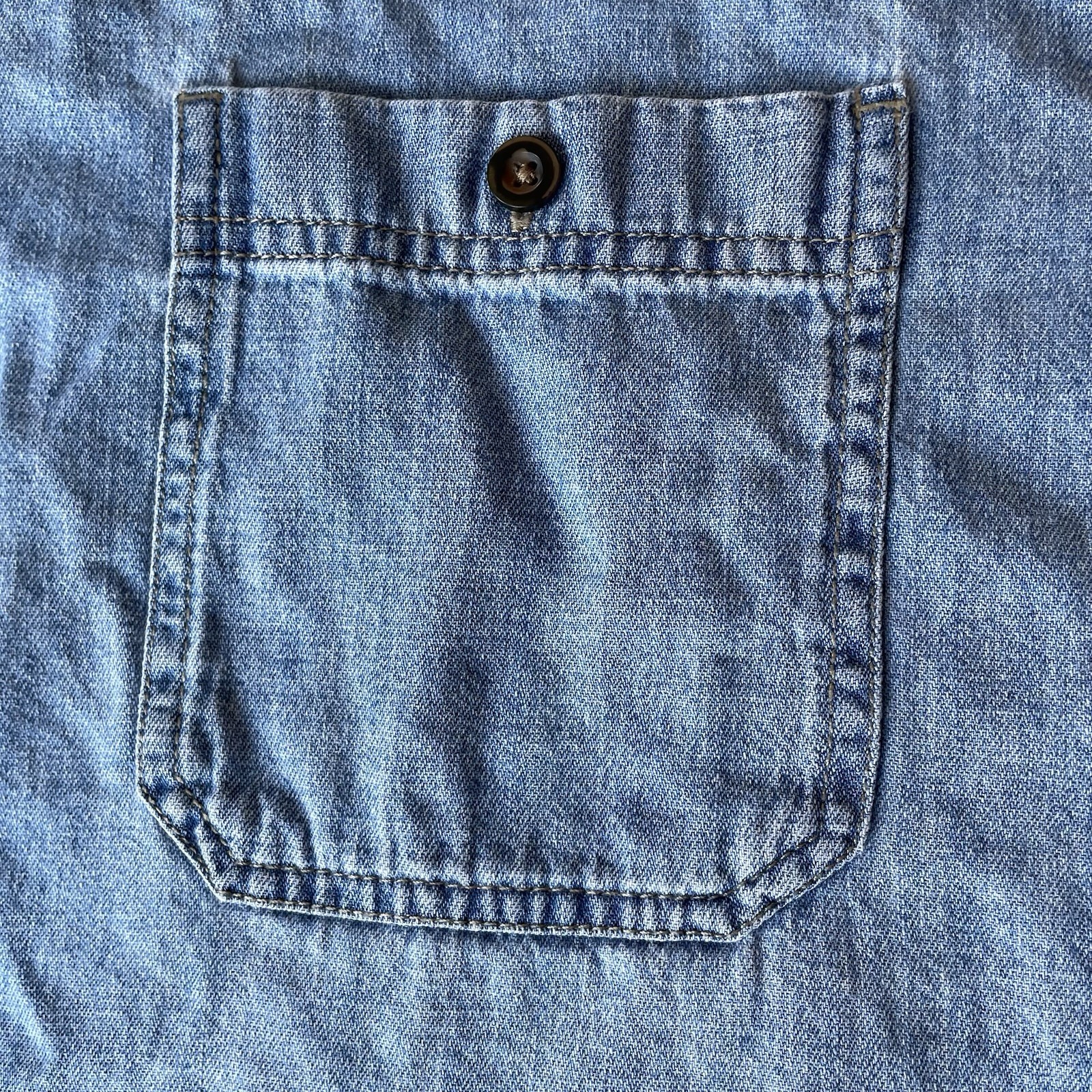 Rustler Legendary Gold By Wrangler Blue Jean Long Sleeve Button Up Shirt Medium