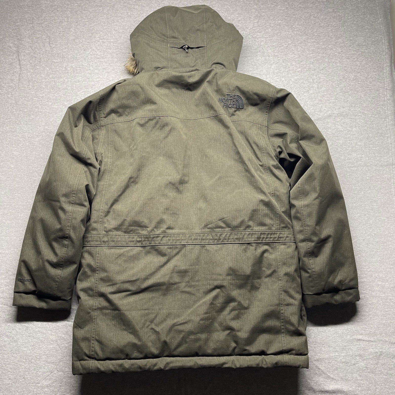 The North Face McMurdo Parka II Mens Medium Green Down Full Zip Hooded Jacket