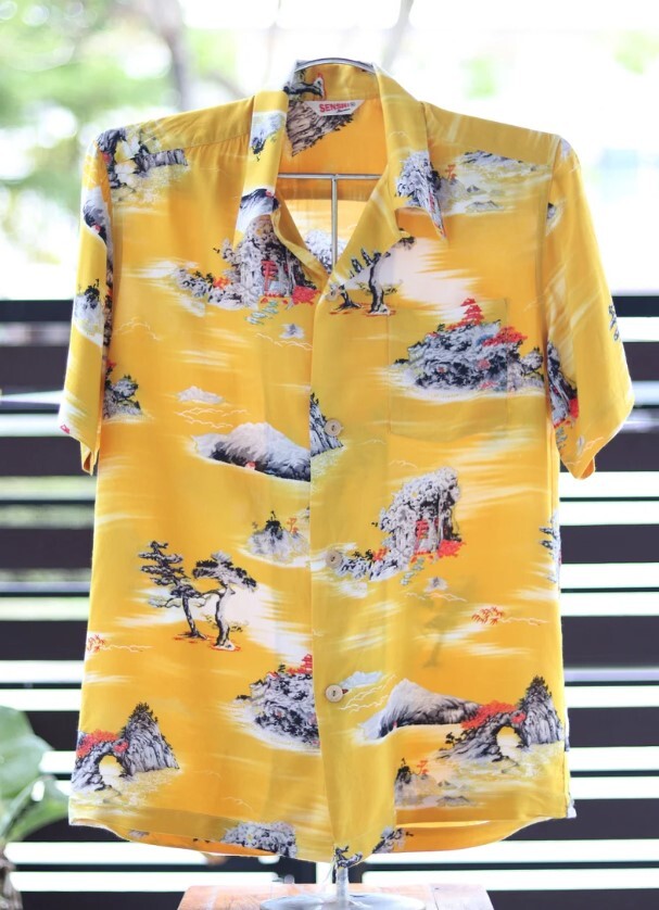 Hawaiian Shirt Brad Pitt (Original Genuine 100%) Yellow Style Cliff Booth