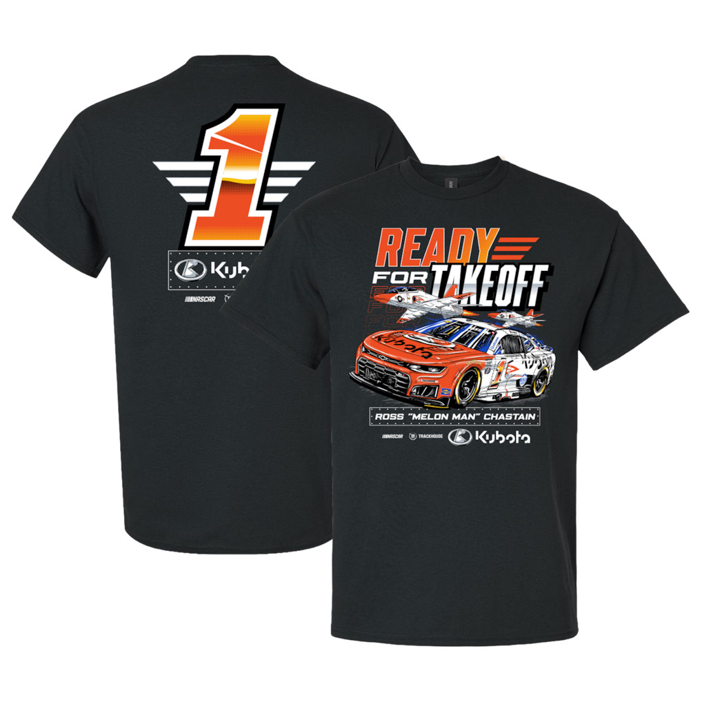 Ross Chastain #1 Kubota T-45 Flag Shirt Trackhouse Racing NASCAR Tee