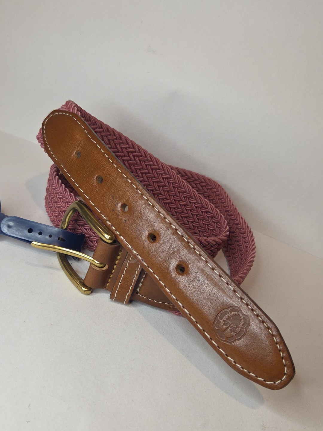 Canvas Elastic Fabric Woven Stretch Braided Belt Metedeconk Golf Club Logo