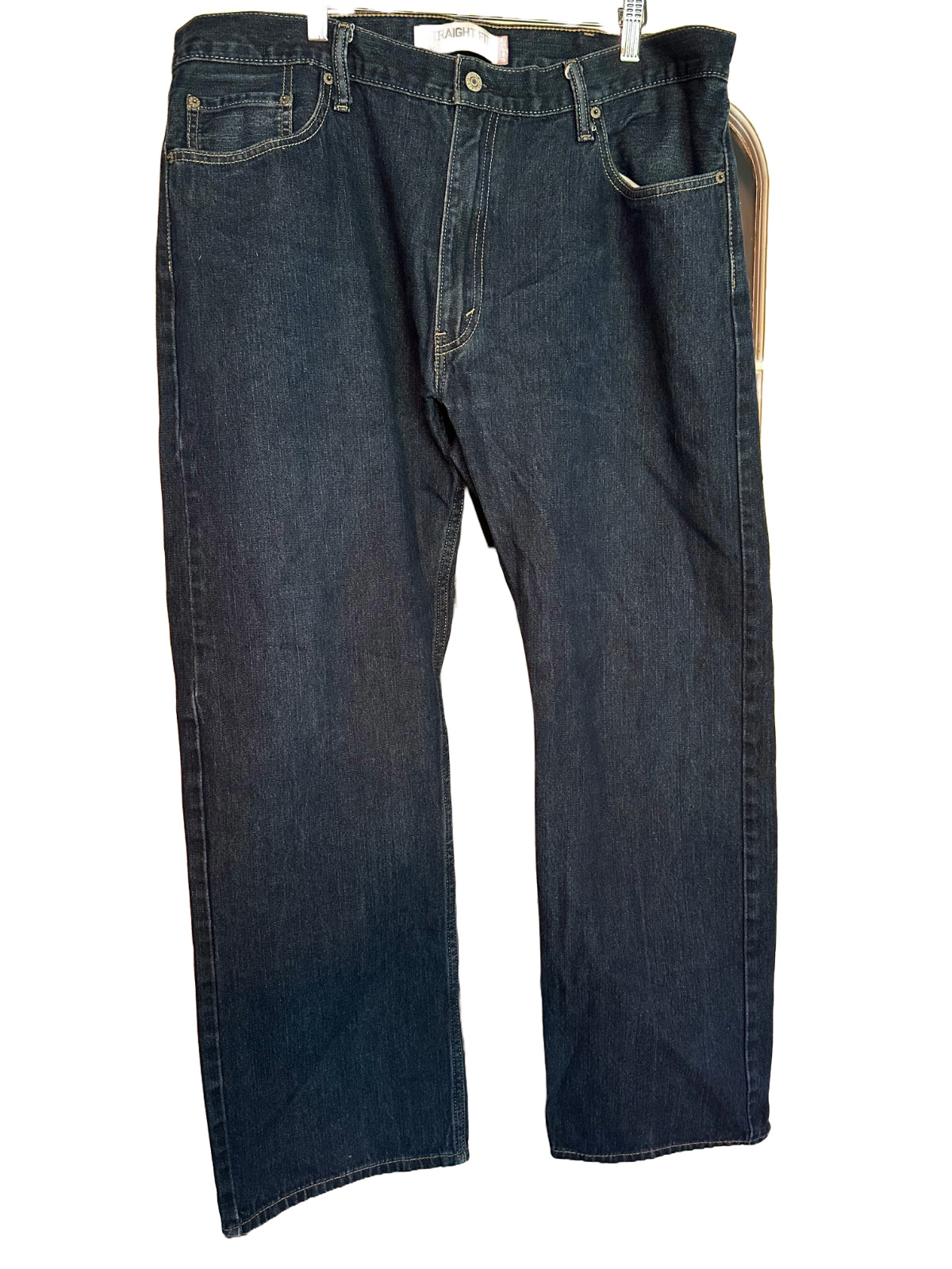 Levi’s 505 Regular Fit Jeans Mens 40×32 Blue Straight Fit Dark Wash Denim Pants