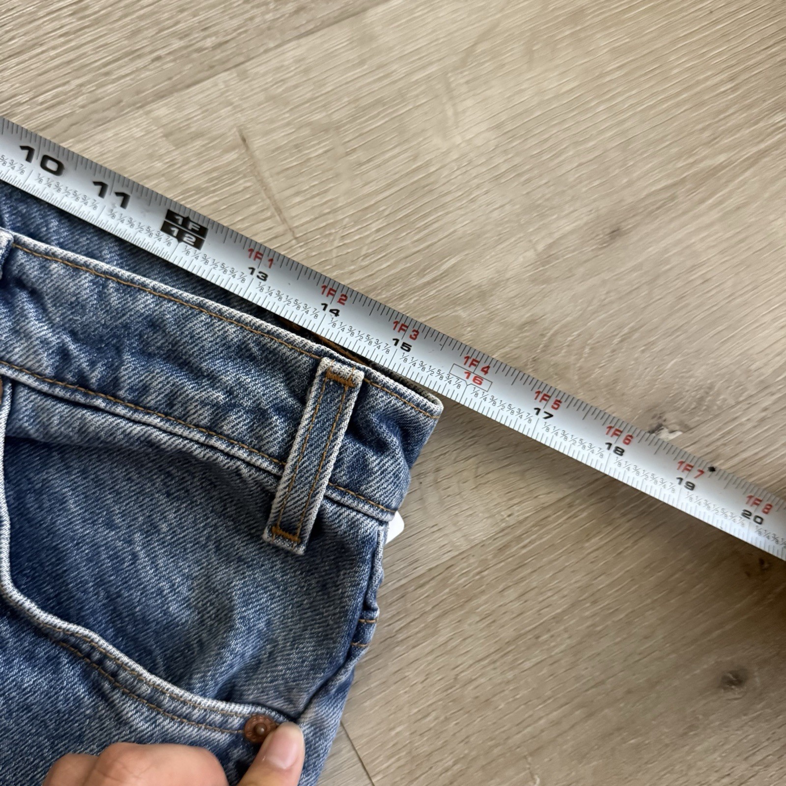 Vintage Levis 550 Jeans Mens 33×30 Blue Relaxed Tapered Leg Denim Orange Tab