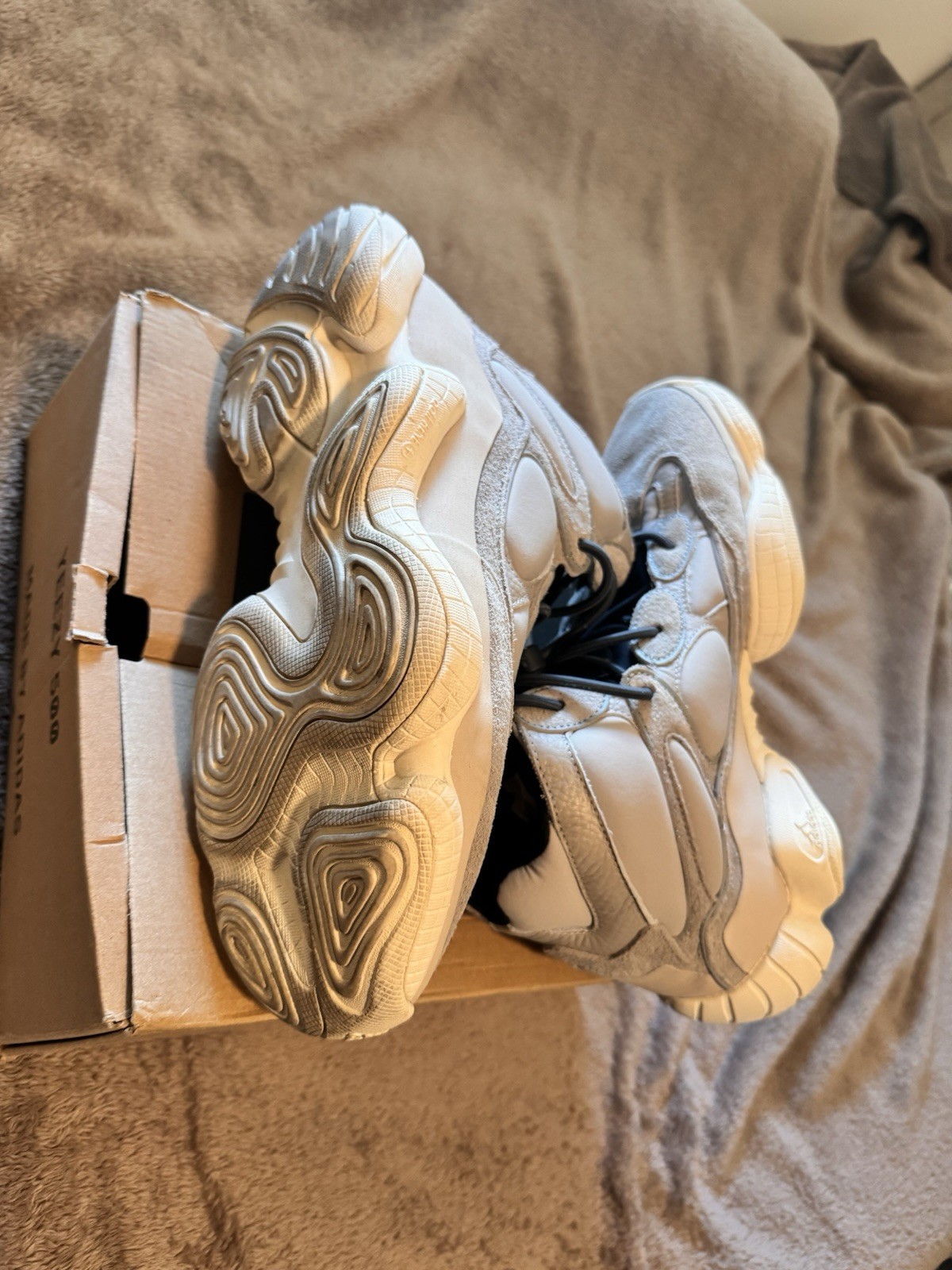 adidas Yeezy 500 High Mist Stone Gray Men’s High Top Lace-Up Suede GV7775