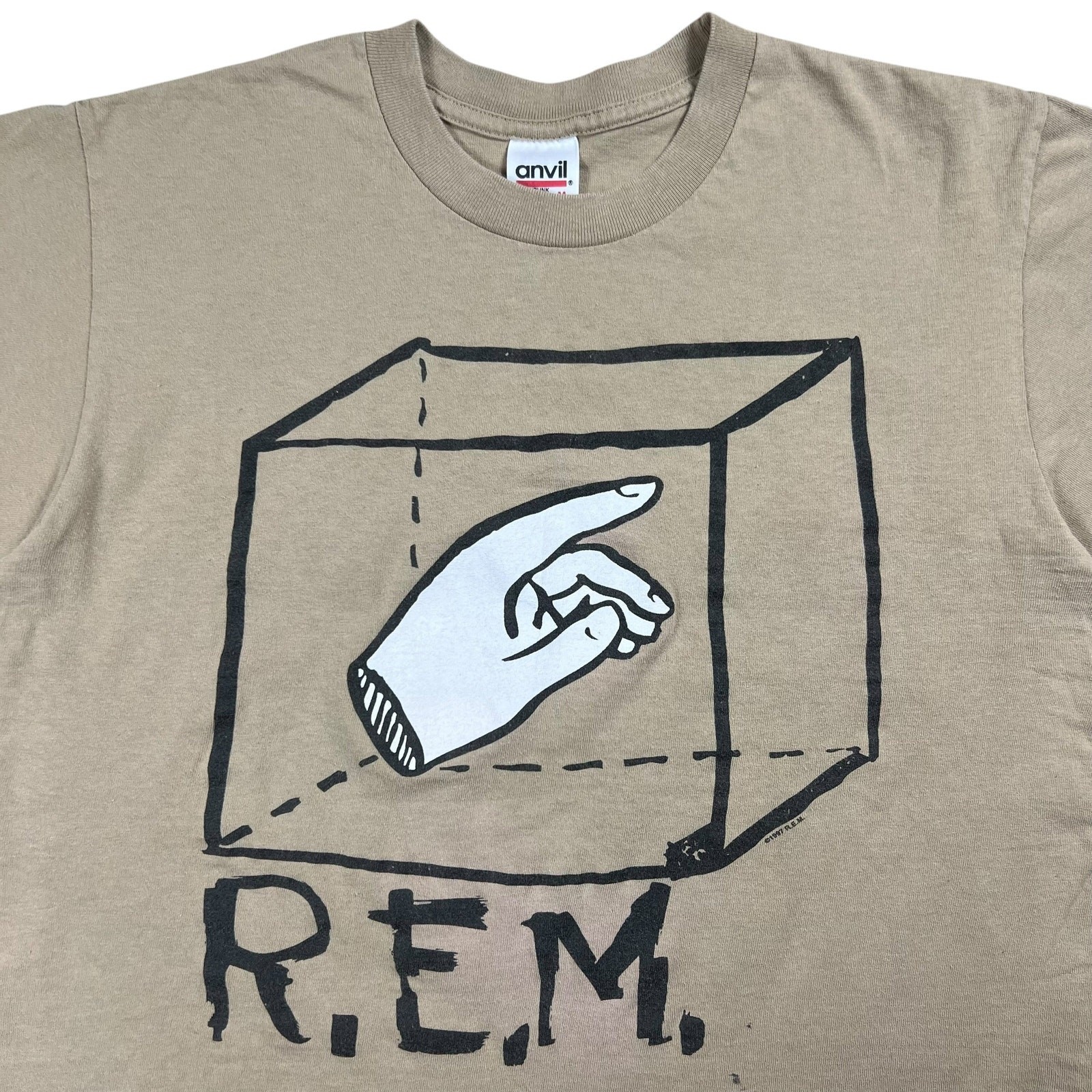 Vintage 1997 Anvil R.E.M. faded band tee (M)