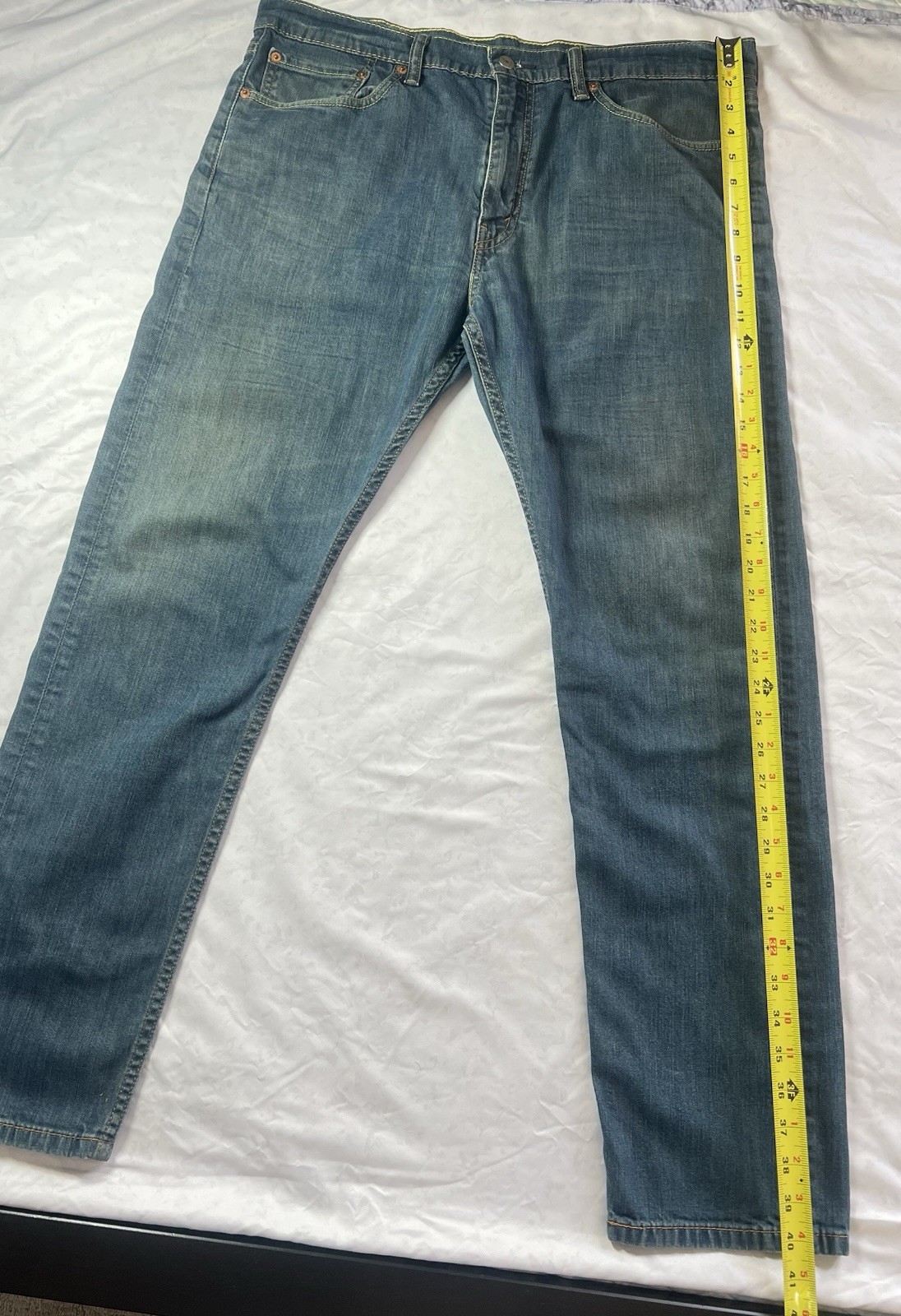 Levi’s Men’s 508 Regular Taper Fit Medium to Dark Indigo Wash Jeans, W36L32