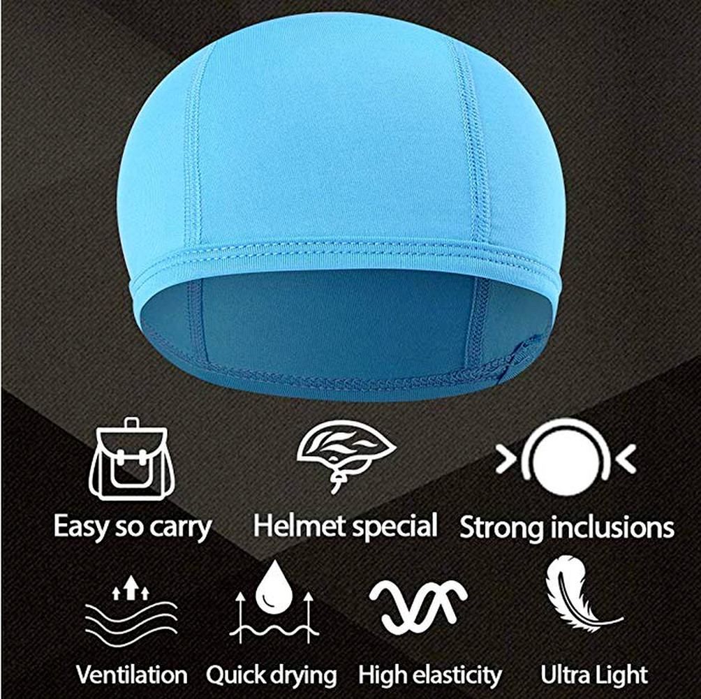 3 Pieces Under Helmet Skull Caps Cooling Sweat Wicking Helmet Liner Cycling Hat