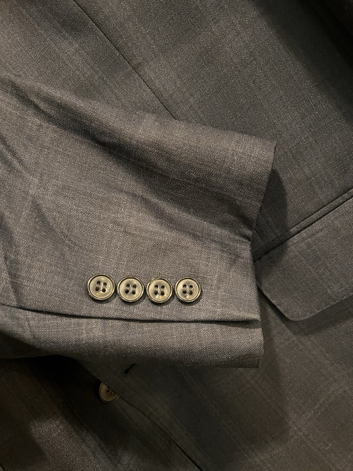 Jos. A. Bank Reserve Tailored Fit Navy Windowpane 100% Italian Wool Suit Coat