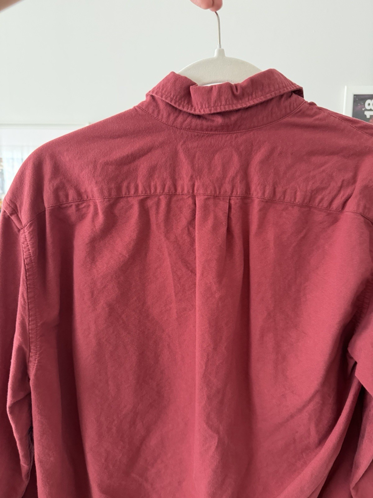 J. Crew men’s garment dyed slim medium long sleeve coral