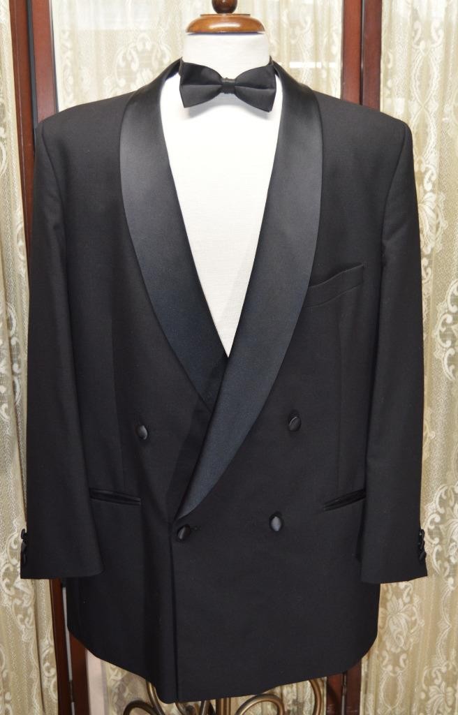 USA Burberry 44 R shawl collar Double breasted no vent dinner tuxedo suit g7j5