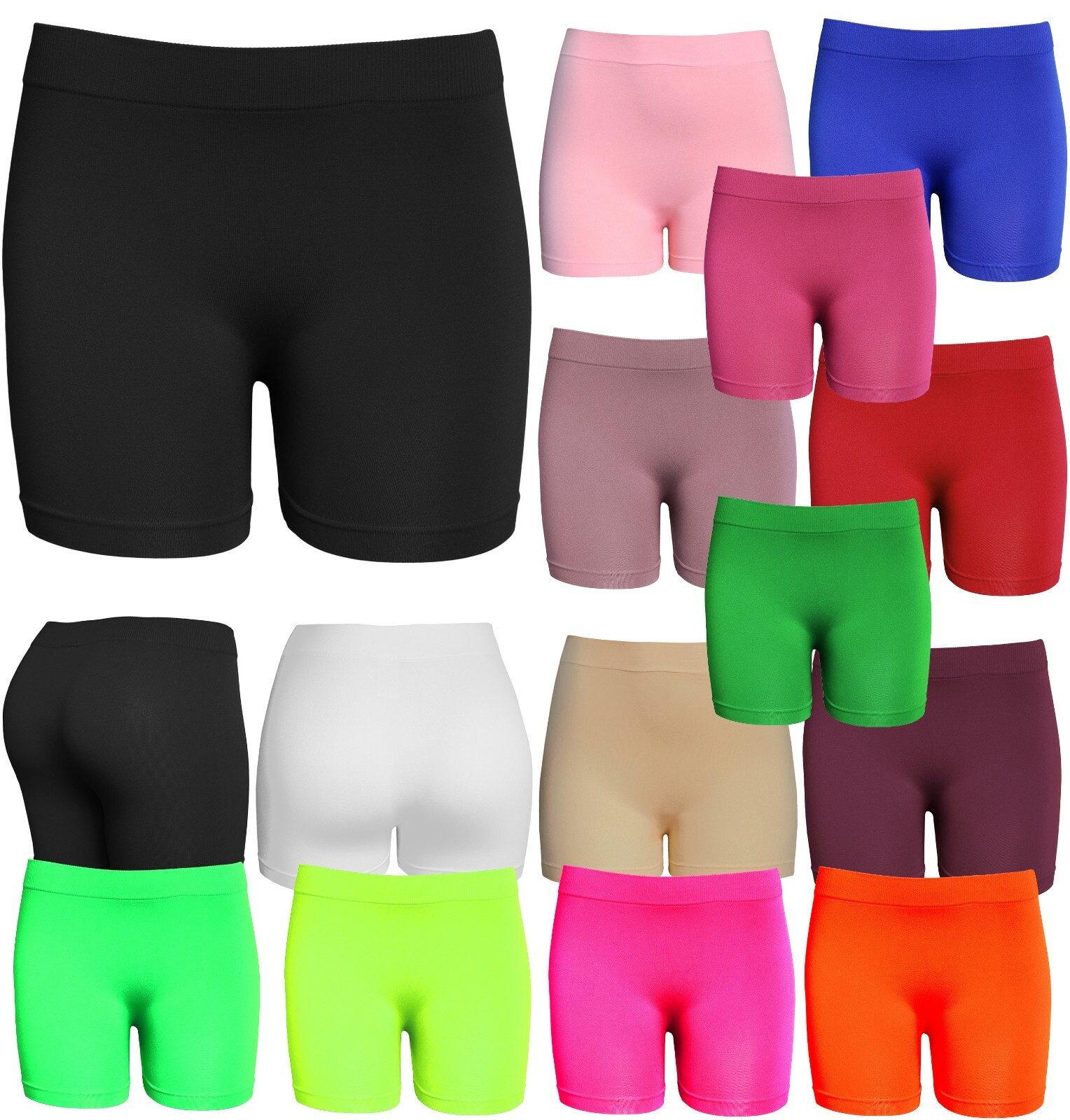 Women’s Workout Seamless Layering Biker Bermuda Boy Shorts