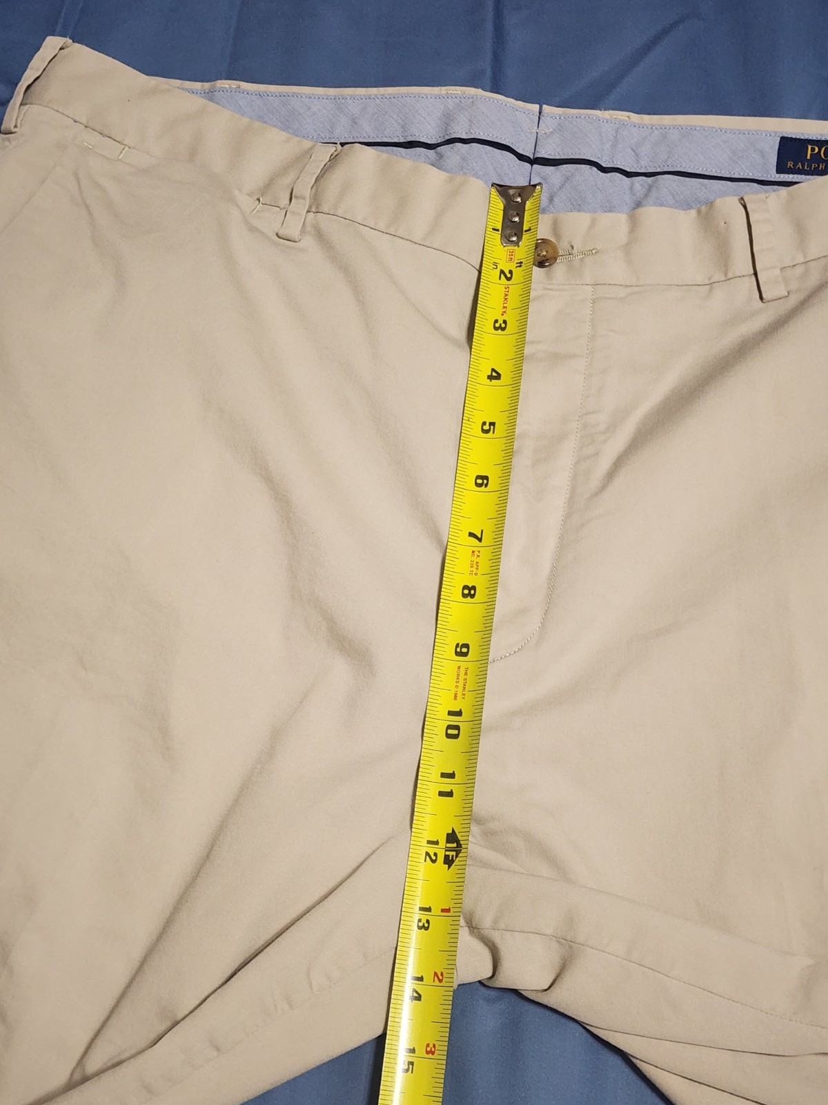 Polo Ralph Lauren Stretch Classic Fit Chino Pants Mens 40×30 Beige Flat Front
