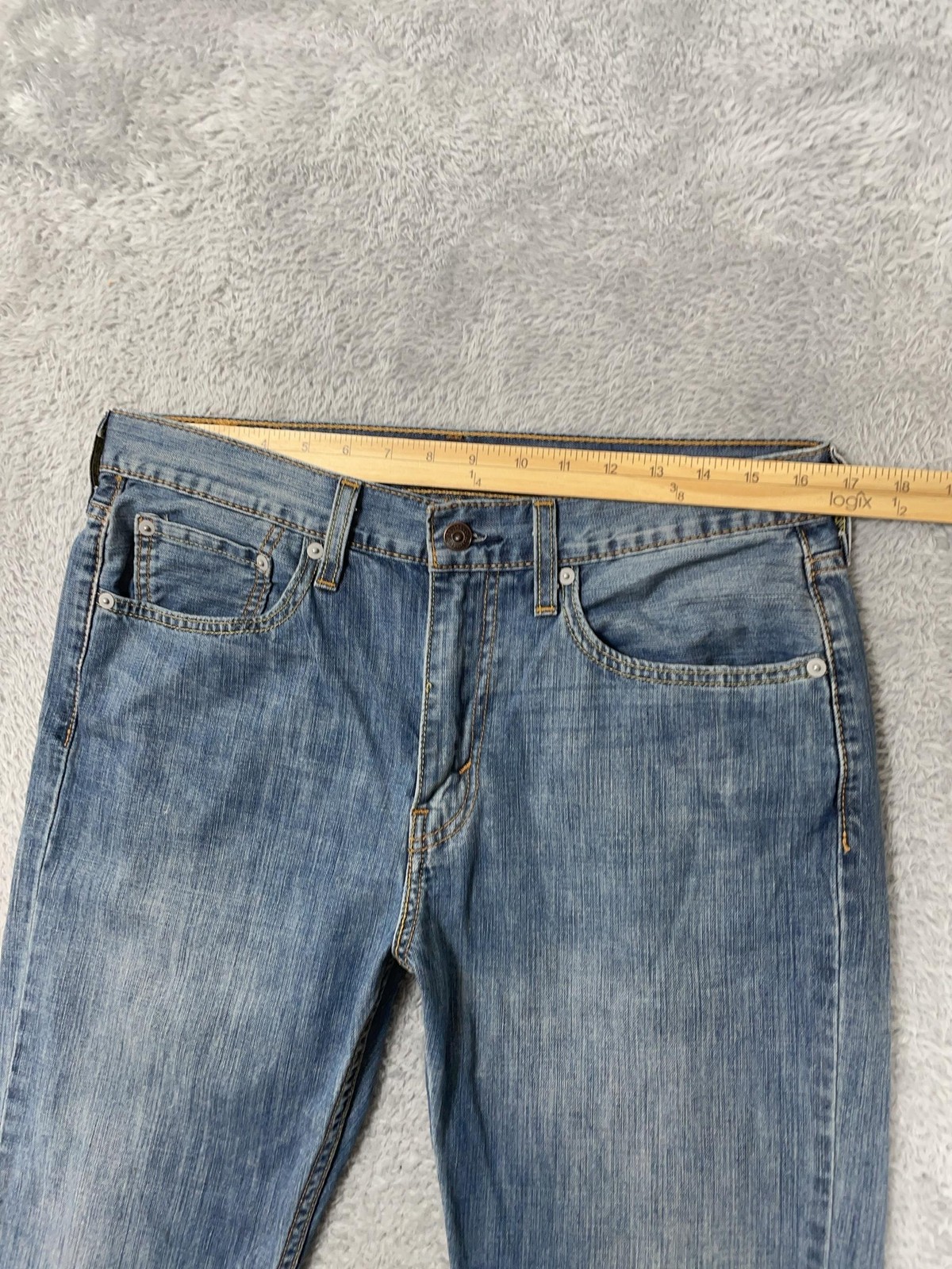 Levis 527 Jeans Mens 32×34* Blue Slim Bootcut 100% Cotton Denim Med Wash