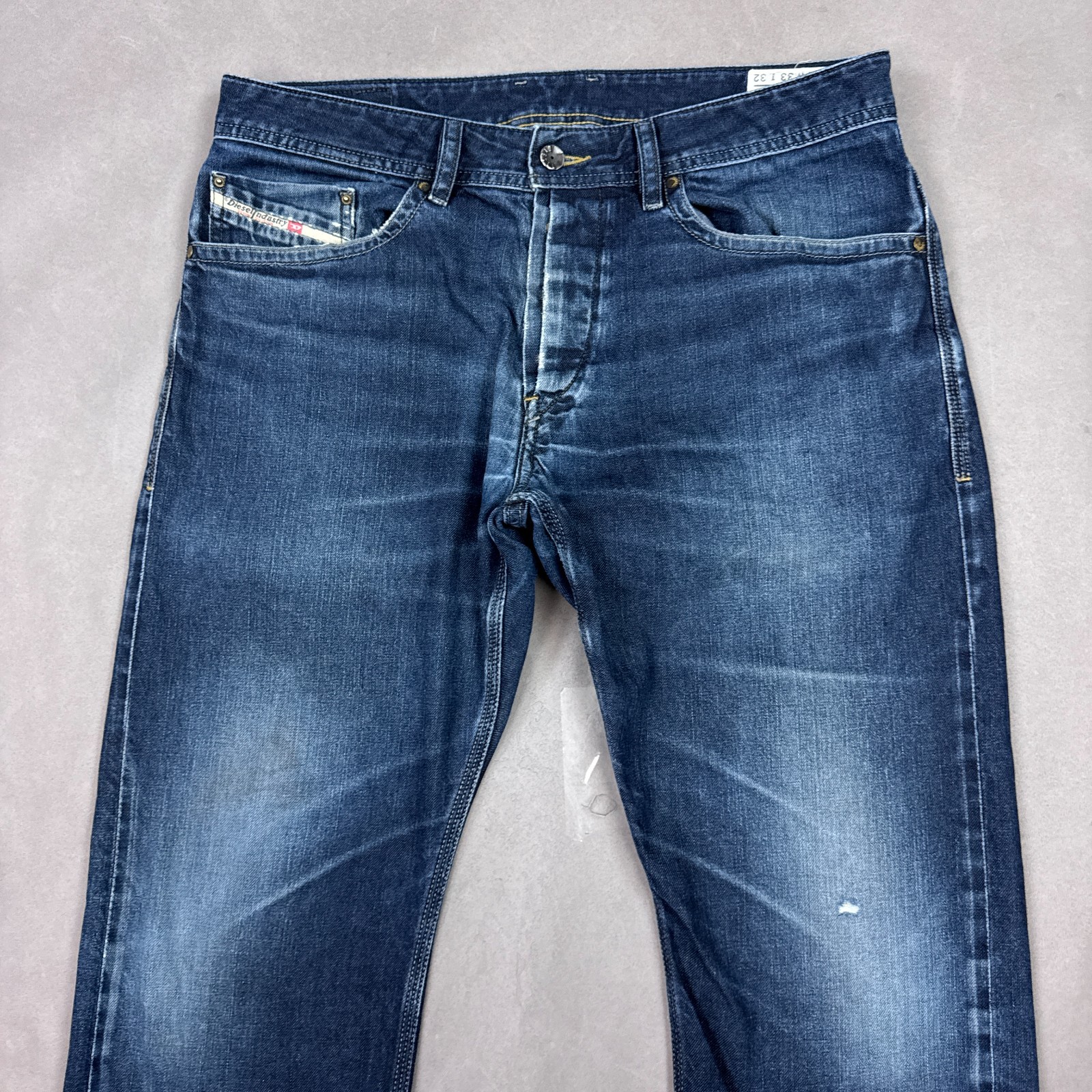 Diesel Jeans Mens 34×30 Men Blue Braddom 0661D Denim Pant Slim Carrot (Tag33x32)