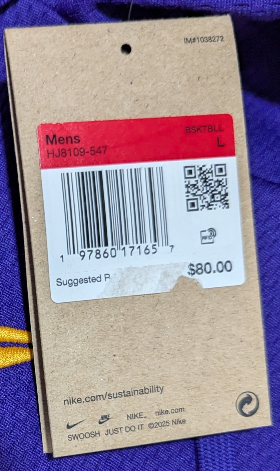Nike Therma Fit Kobe Bryant Hoodie HJ8109 547 man purple jacket Brand New $80