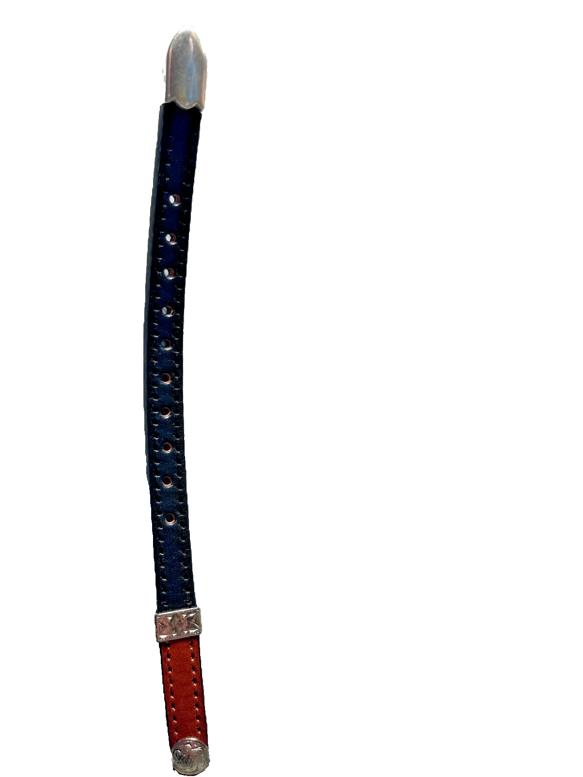 Western Unisex Hatband 27.5 x 3/8 in Leather Concho Belted Cowboy Rodeo Horse BB