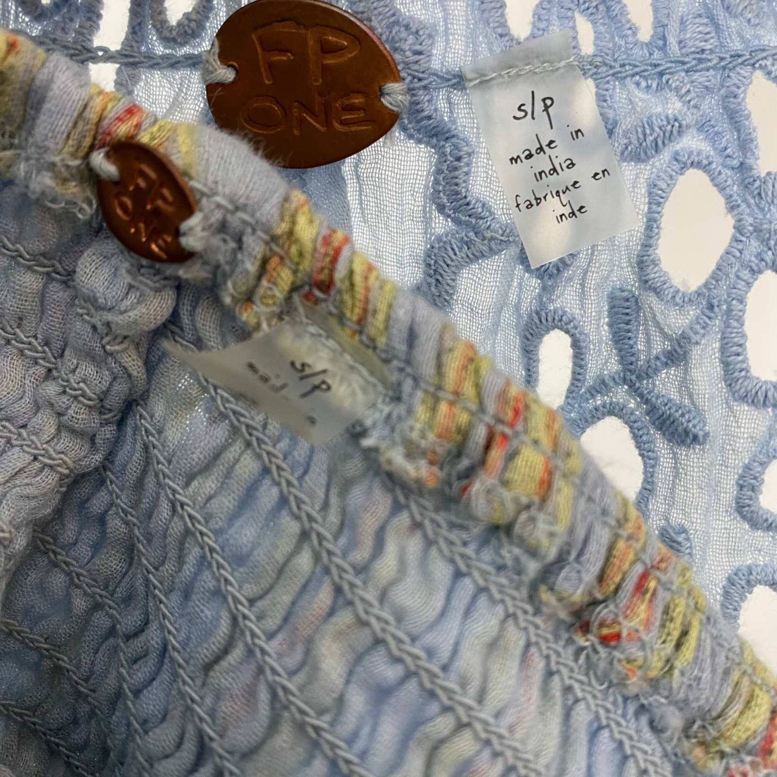 FP One – Free People Caraway Stripe Short Set – Blue Stripe Combo – Size Small