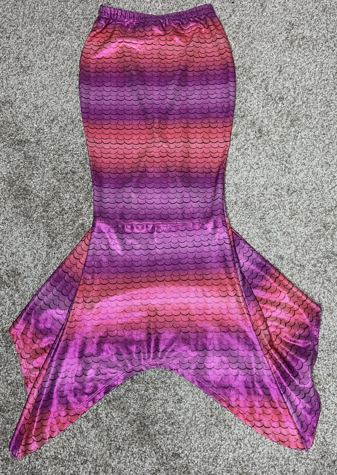 Justice Girls Mermaid Skirt Cover Up Size Medium Shimmer Long Costume Fish Tail