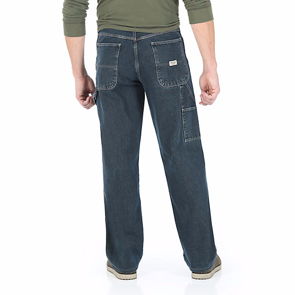 NWT Wrangler Mens Five Star Premium Denim Cargo Carpenter Jeans Relaxed Fit 94LS