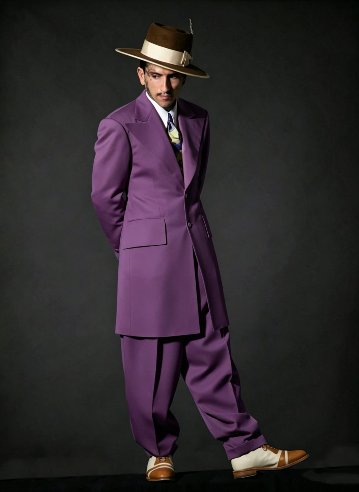 British Men’s Zoot Suit Wedding Groom Tuxedo Evening Party Prom Long Coat Pant