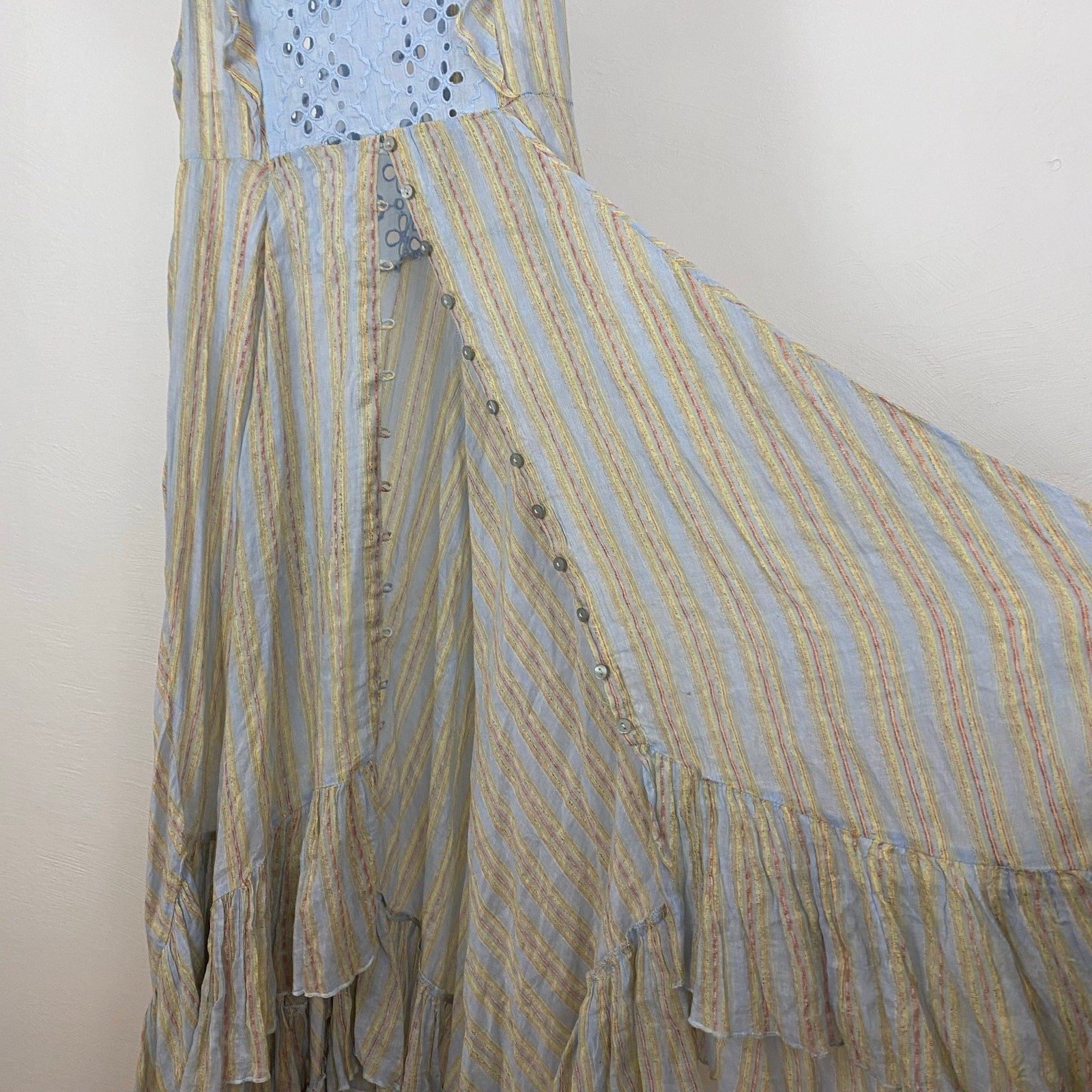 FP One – Free People Caraway Stripe Short Set – Blue Stripe Combo – Size Small