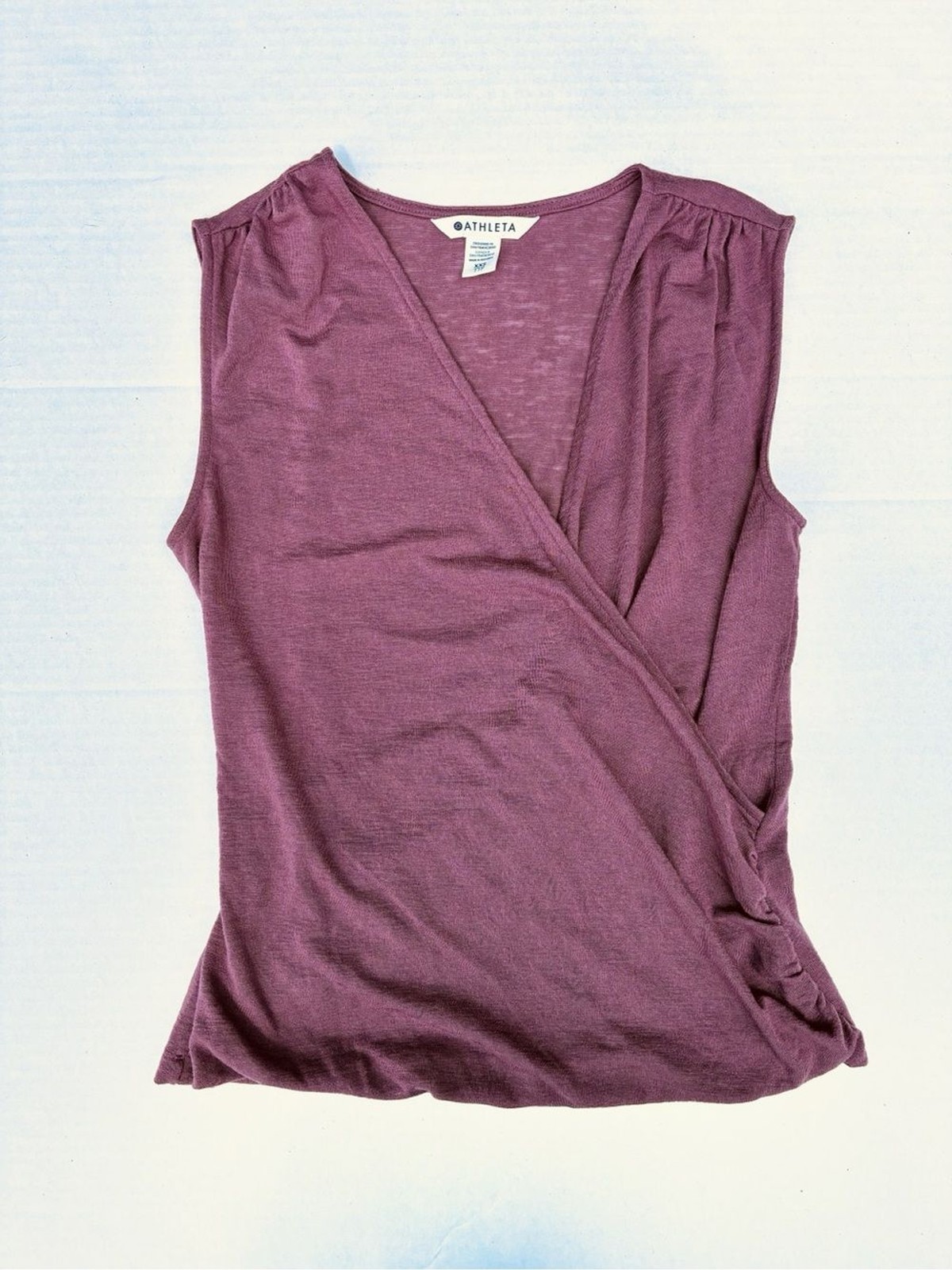 Athleta Breezy Wrap Tank Modal Blend – Women’s XXS- Dark Heather Mauve