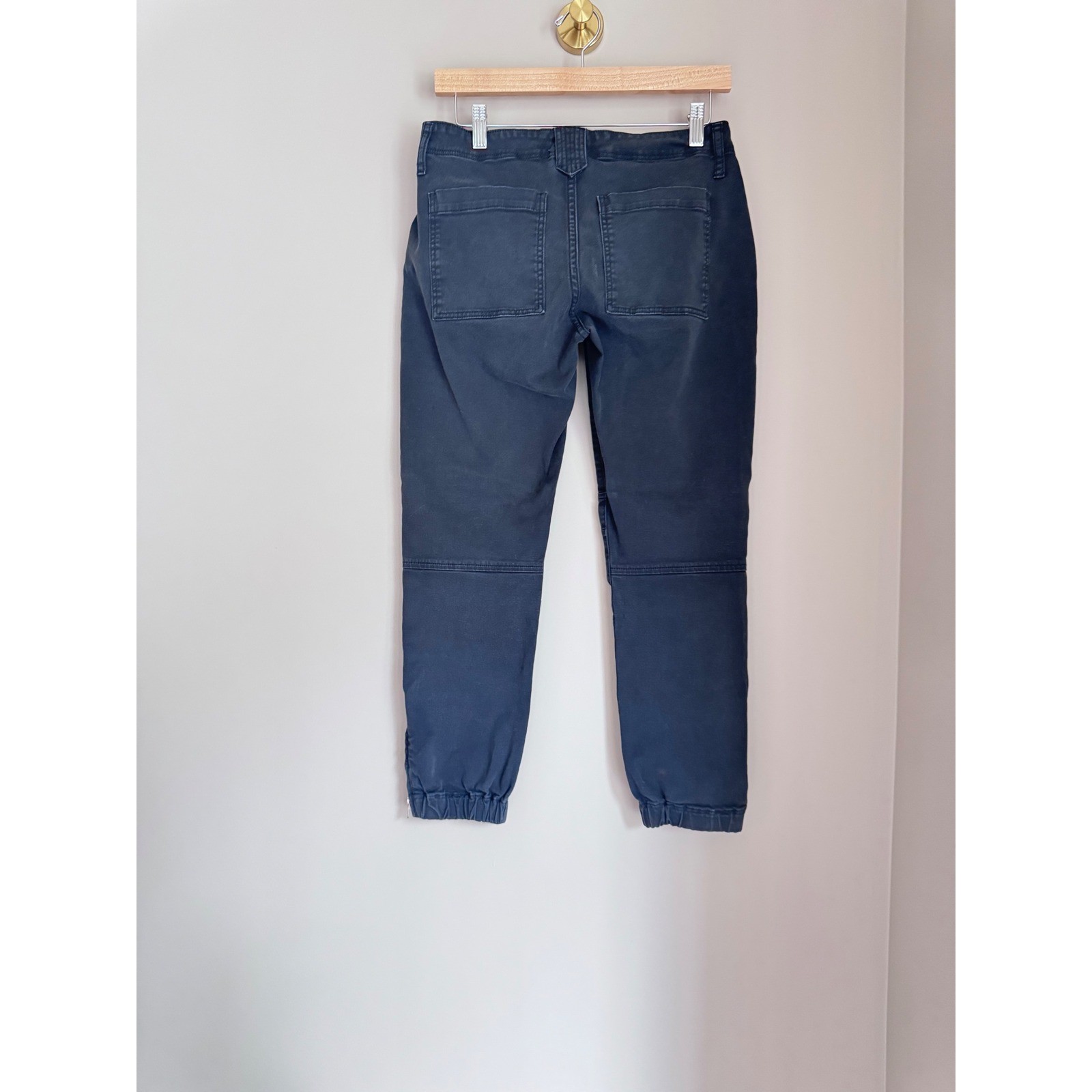 FRAME Washed Black Cargo Gorpcore Jogger Pants Ankle Zip Size 27