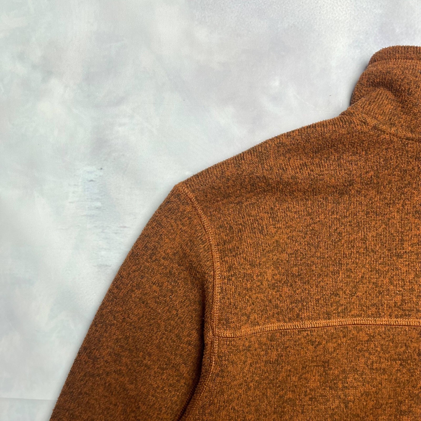 The North Face Men’s 1/4 Zip Fleece Pullover Jacket Orange Brown Size XL