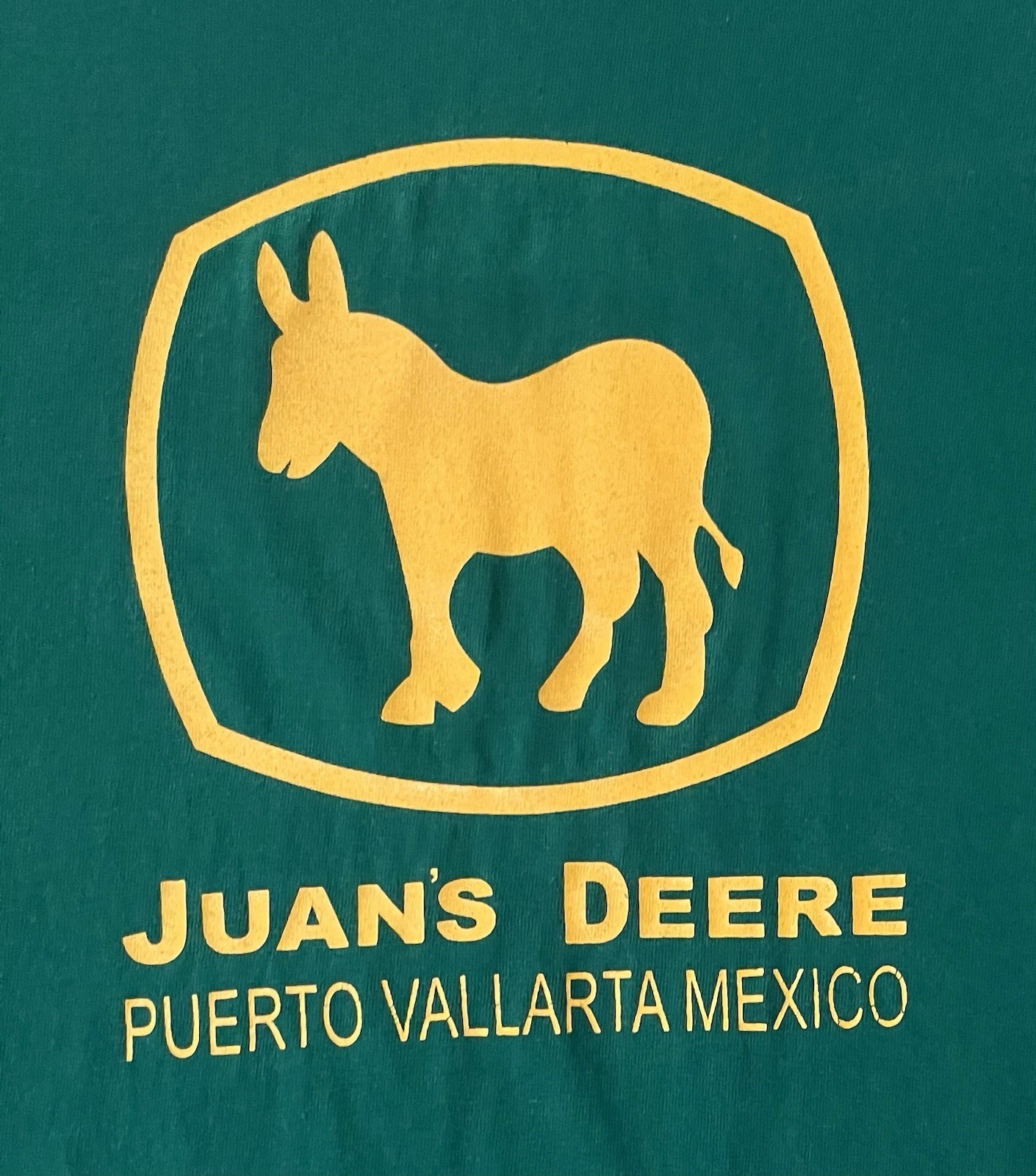 juans deere john deere green Mens Extra Large puerto Vallarta Double sided