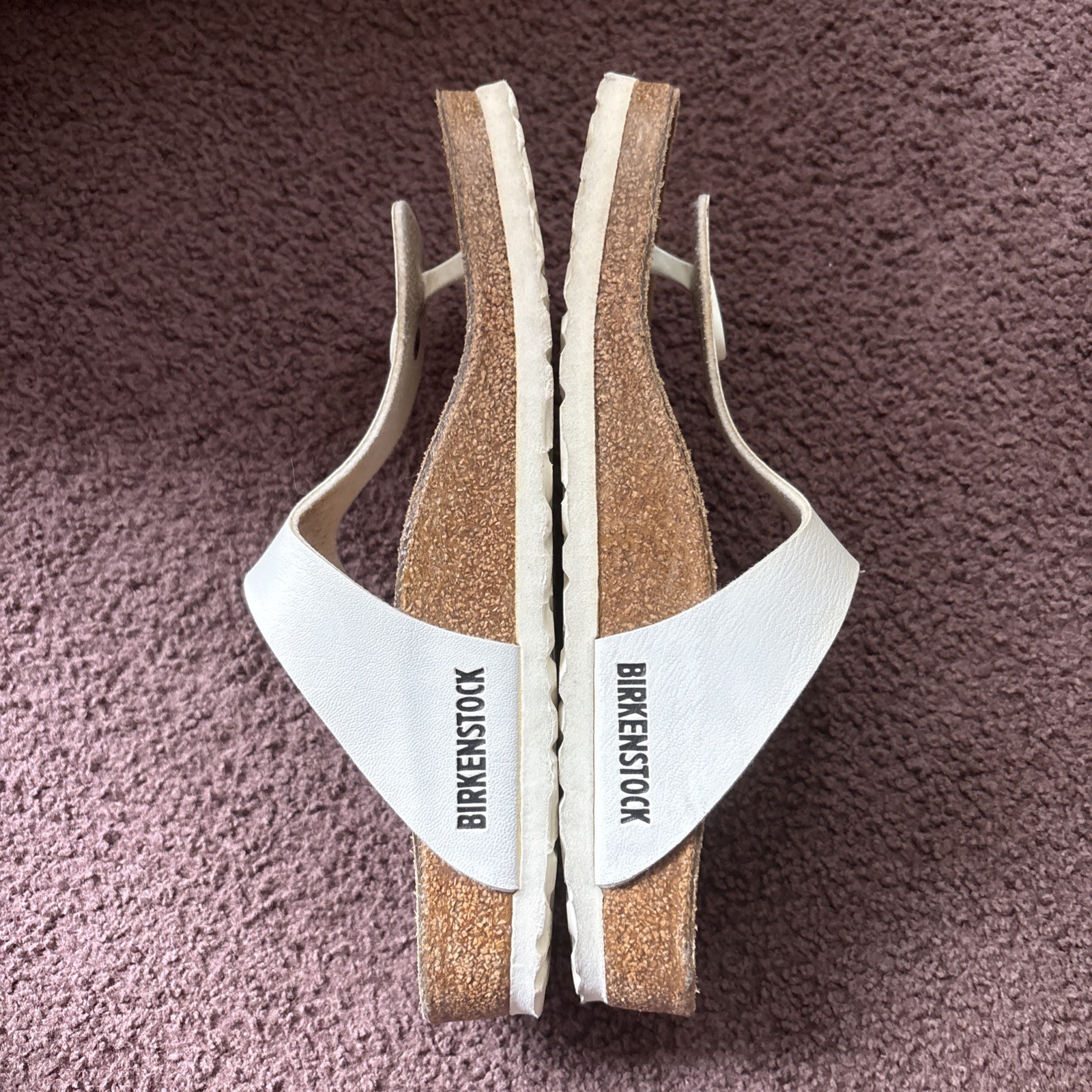 Birkenstock Women’s 38 245 White Sandals Gizeh Made In Germany