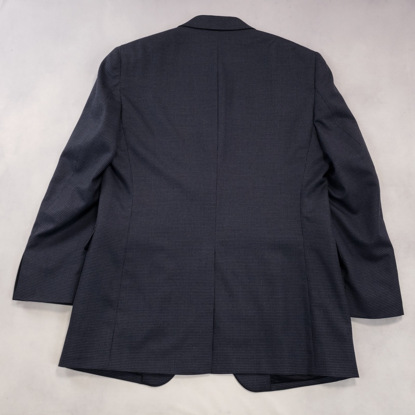 Jos A Bank Spoirt Coat Men’s 46XL Wool Blue Houndstooth Two Button Single Vented