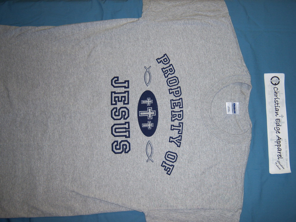 CEA Property Of Jesus Collegiate Christian Edge Apparel T-Shirt Sports Workout