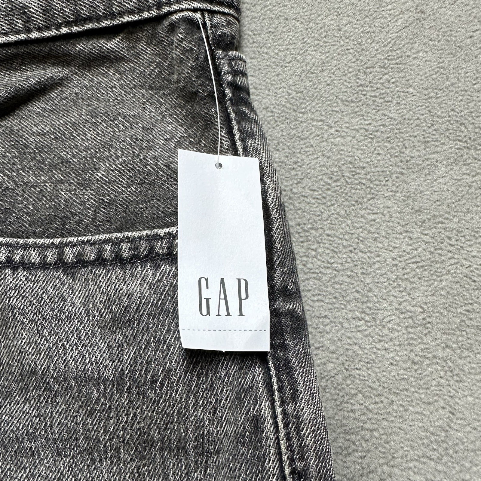 NWT Gap 90s Loose Jeans Mens 31×30 (33×29) Gray Washed Black Denim Baggy