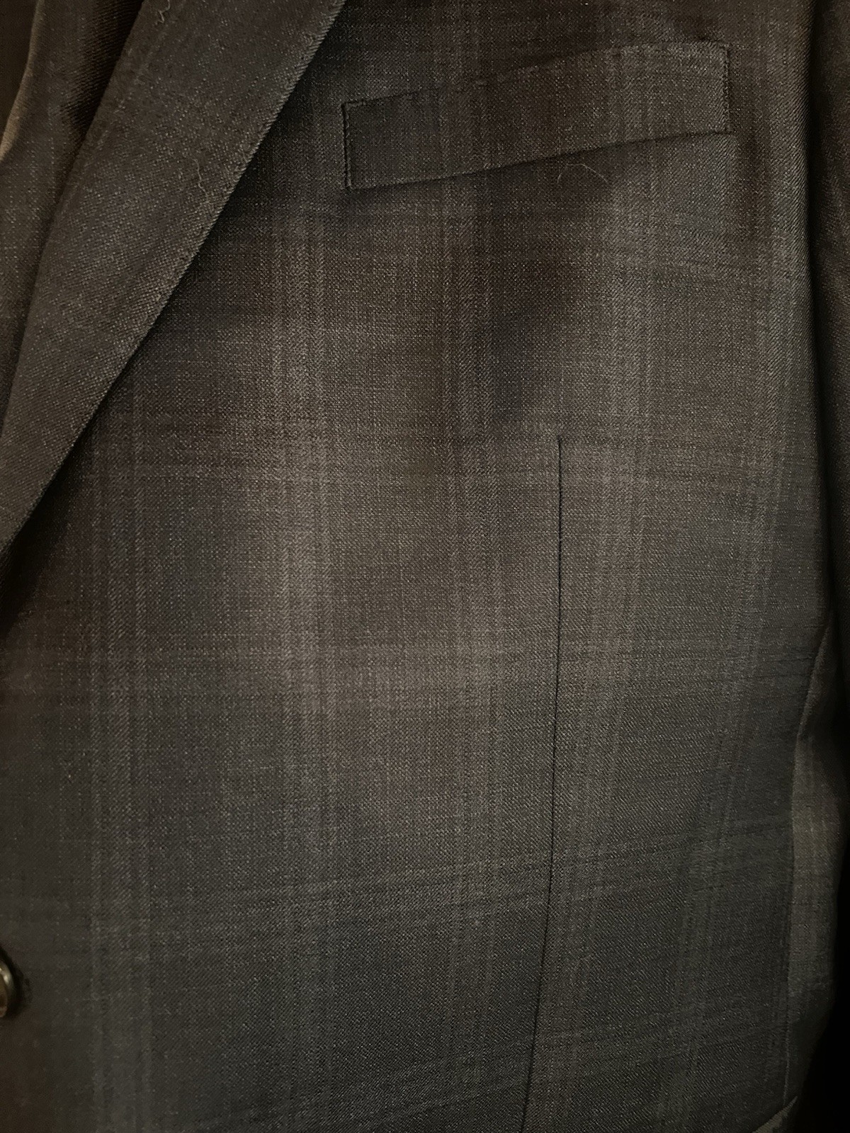 Jos. A. Bank Reserve Tailored Fit Navy Windowpane 100% Italian Wool Suit Coat