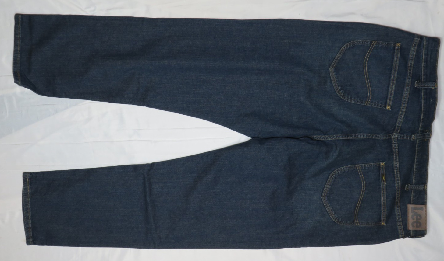 LEE MEN MCCLANE BLUE JEAN 46×34 REGULAR FIT STRAIGHT STRETCH COTTON DENIM NWT
