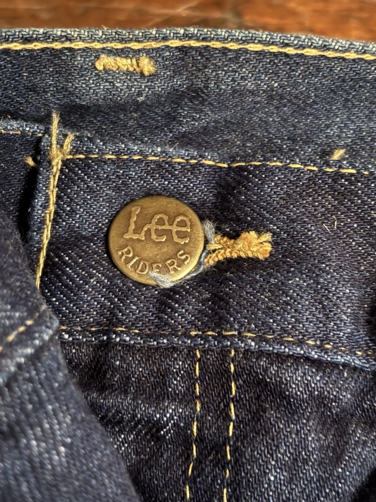 Vintage Lee Jeans Mens 40 x32 Dark Wash Regular Fit Straight Deadstock USA 70s