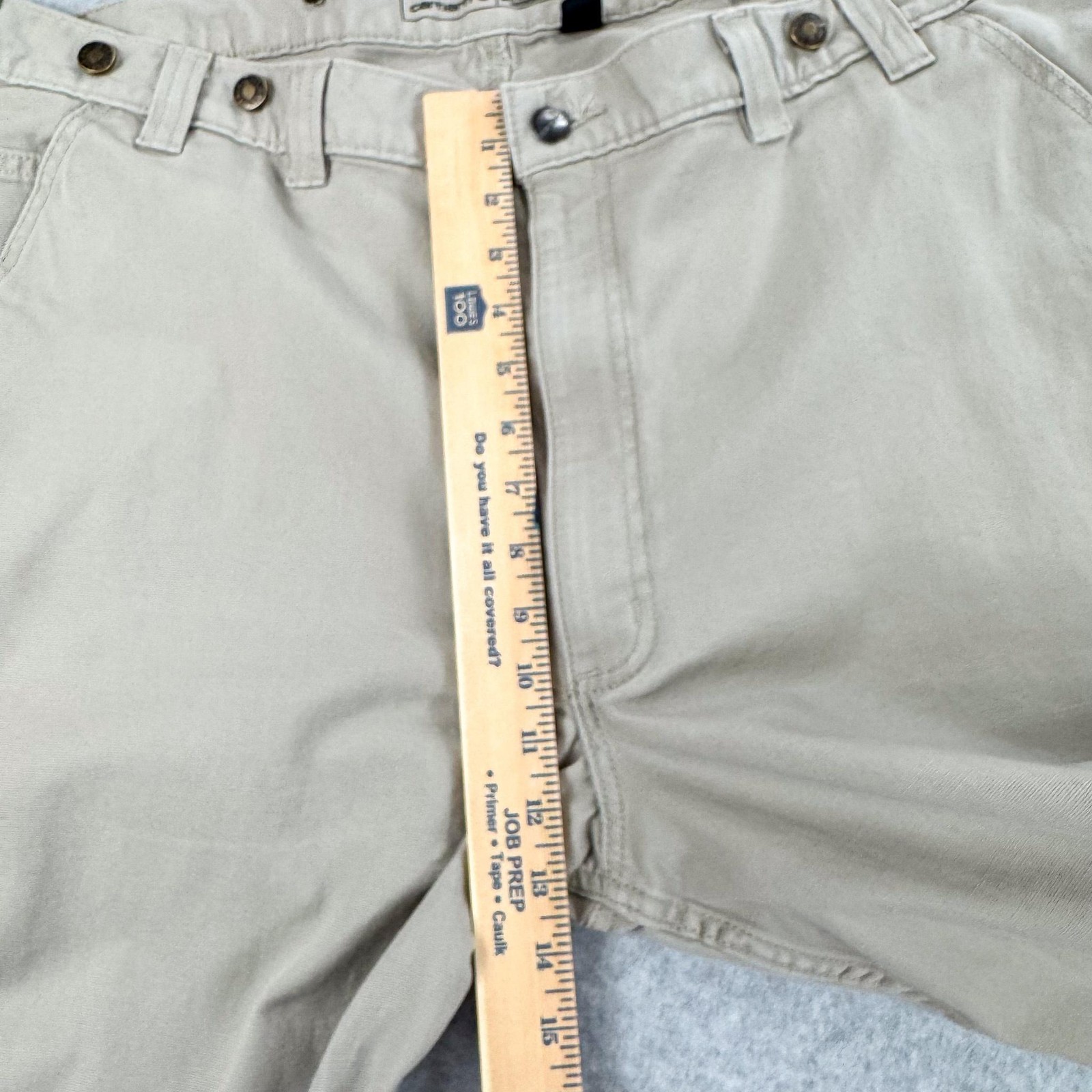 Carhartt Rugged Flex Carpenter Pants Mens 46×29 Beige Canvas Relaxed Fit Work