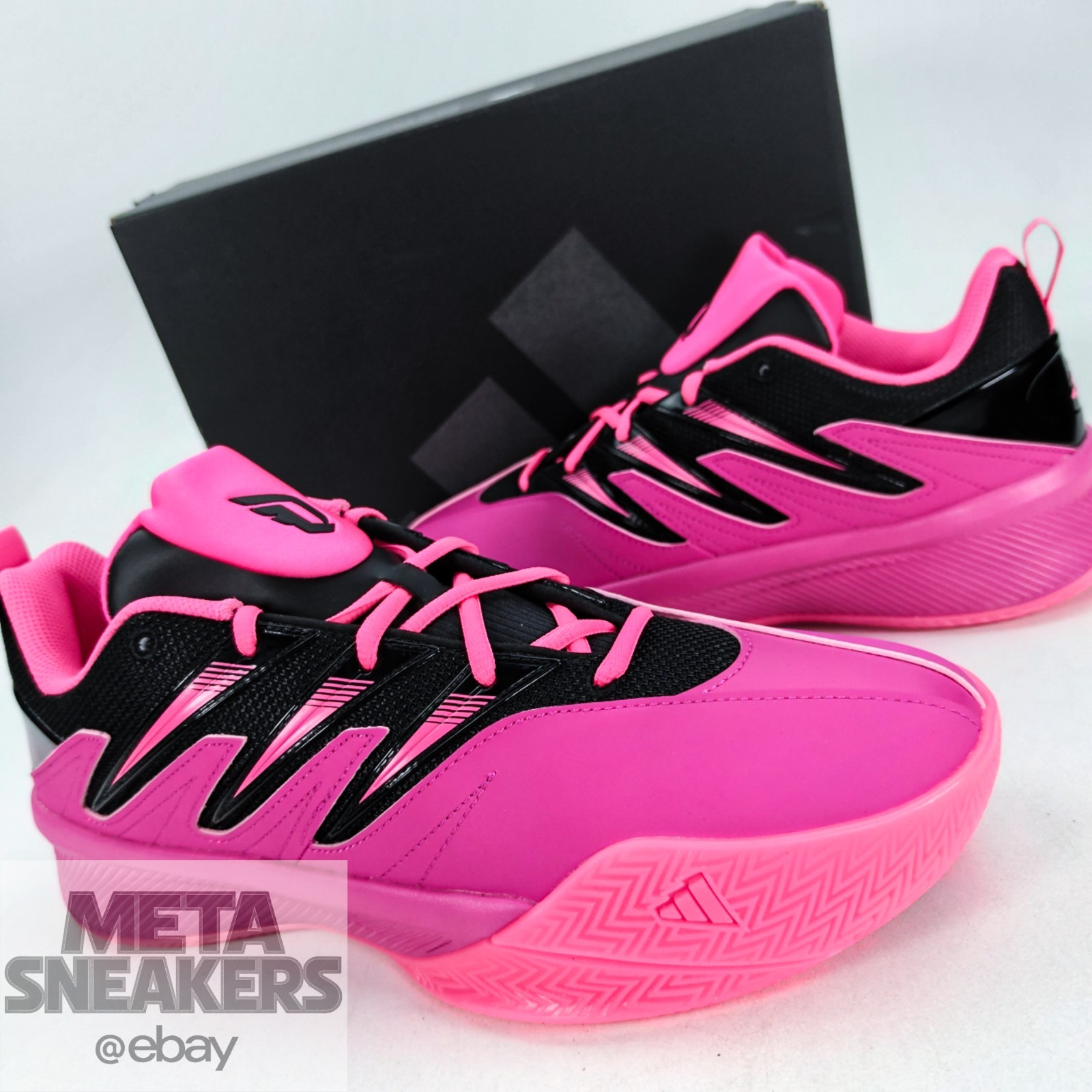 Adidas US 11 Men’s Pink Black Lifestyle Basketball Dame Certified 3 JI1545 New
