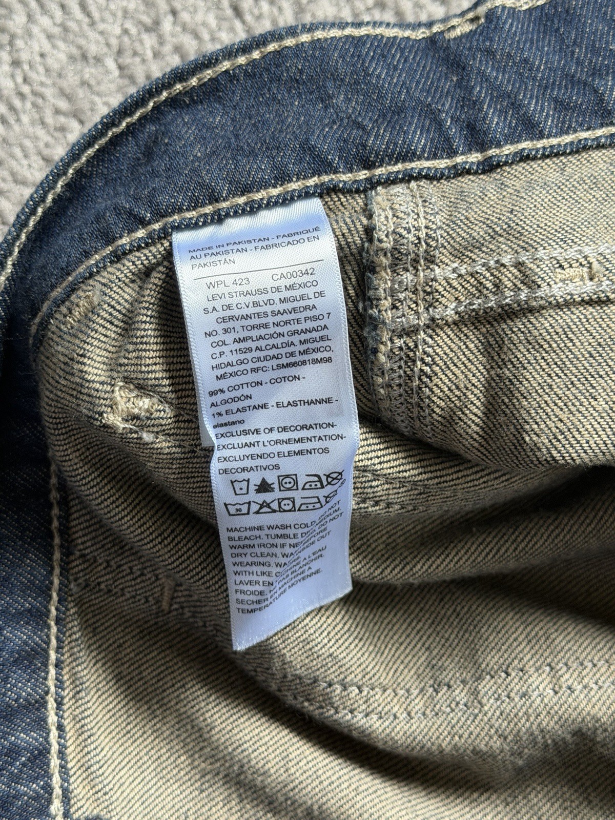 NEW Levi Strauss Signature Double Front Utility Pants Dark Wash Denim Mens 32×30