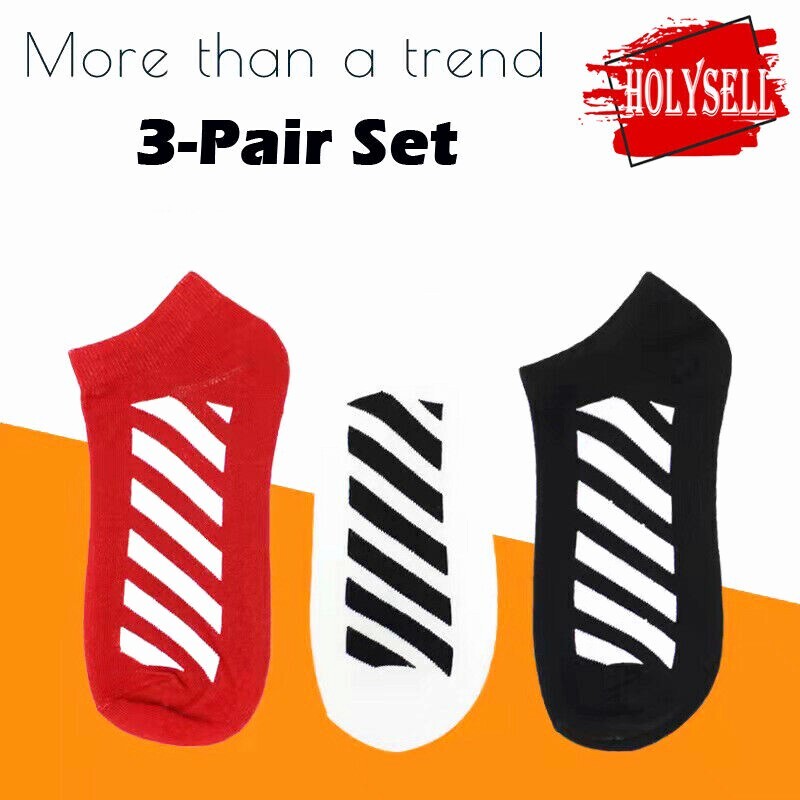 Set of 3 Pairs Cotton Socks Women Men’s Ankle/Quarter Crew Sport Low Cut Socks