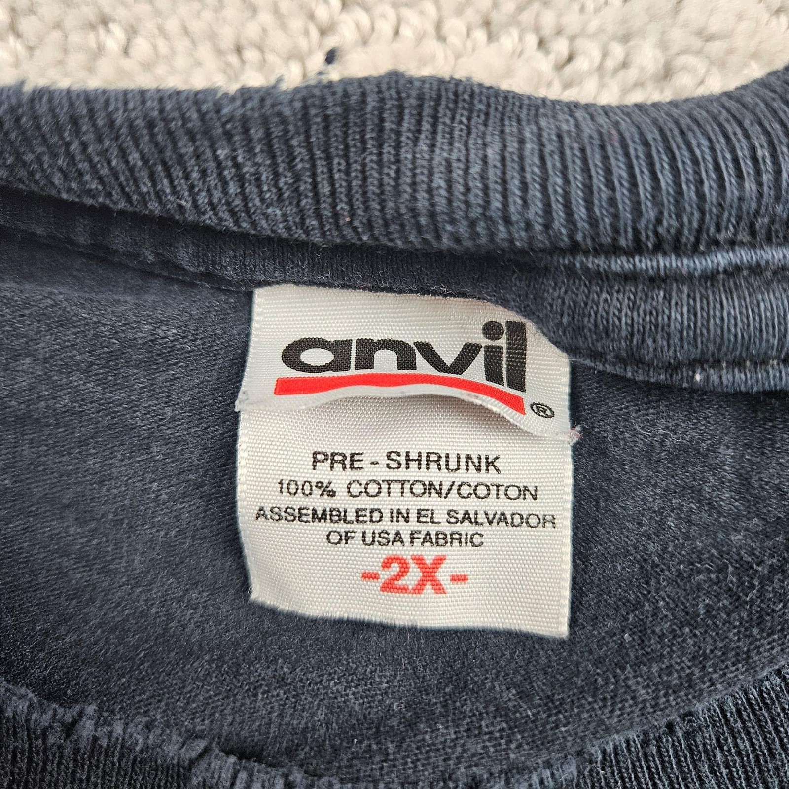Anvil Shirt Mens 2XL Blue Trumbull Eagles Graphic Tee Crewneck Cotton Preshrunk