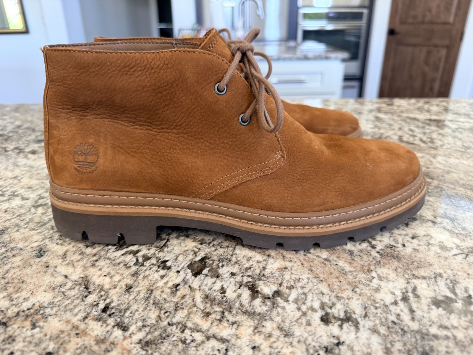Timberland Port Union Chukka Boot Waterproof Brown Nubuck Size 10.5