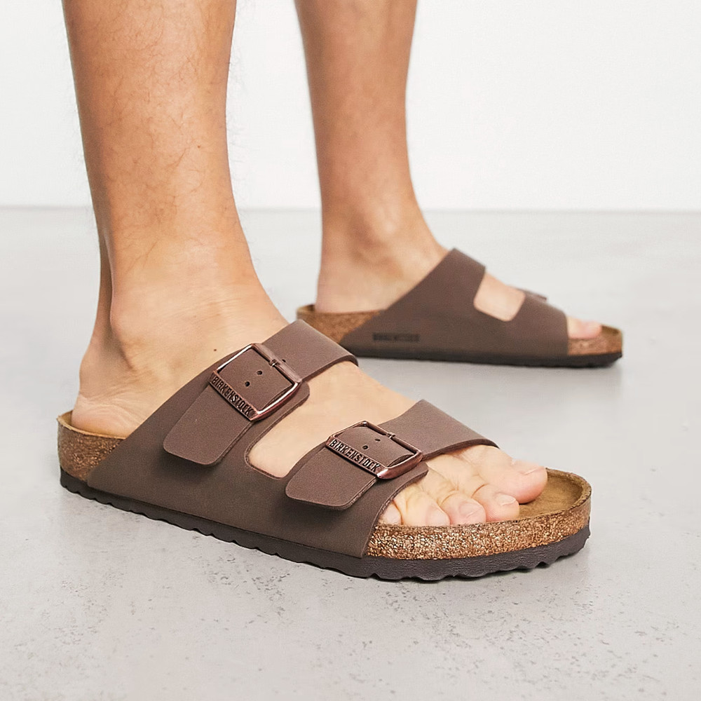 Birkenstock Arizona Birkibuc Mocha Cork Footbed Sandals Men’s Shoes Regular/Wide