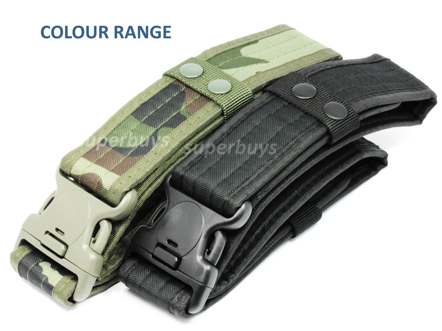Black Heavy Duty Tactical Nylon Belt Load Bearing Police Security Military 54mm
