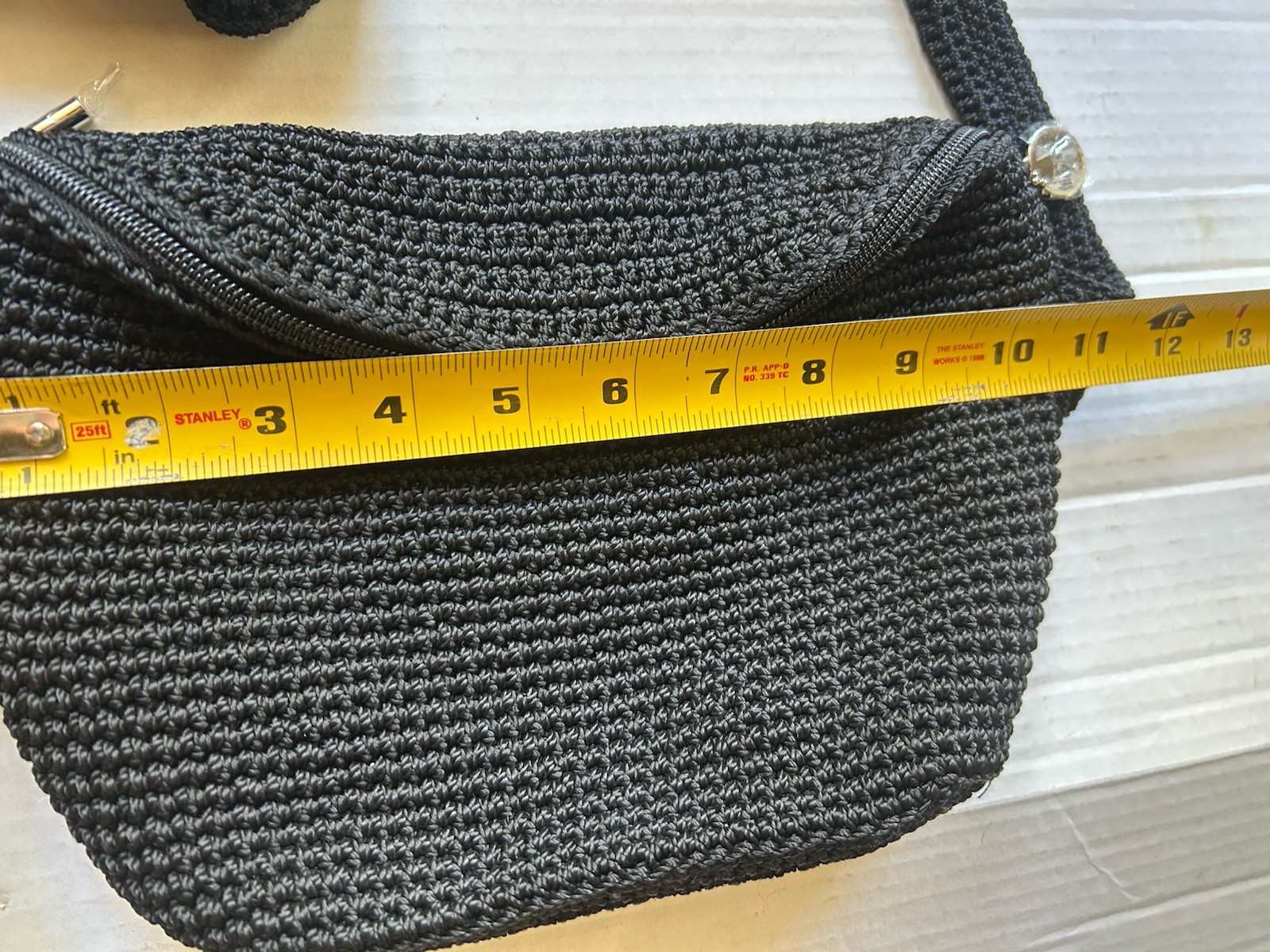 The Sak Caraway Black Crochet Belt Bag Adjustable Waist Strap