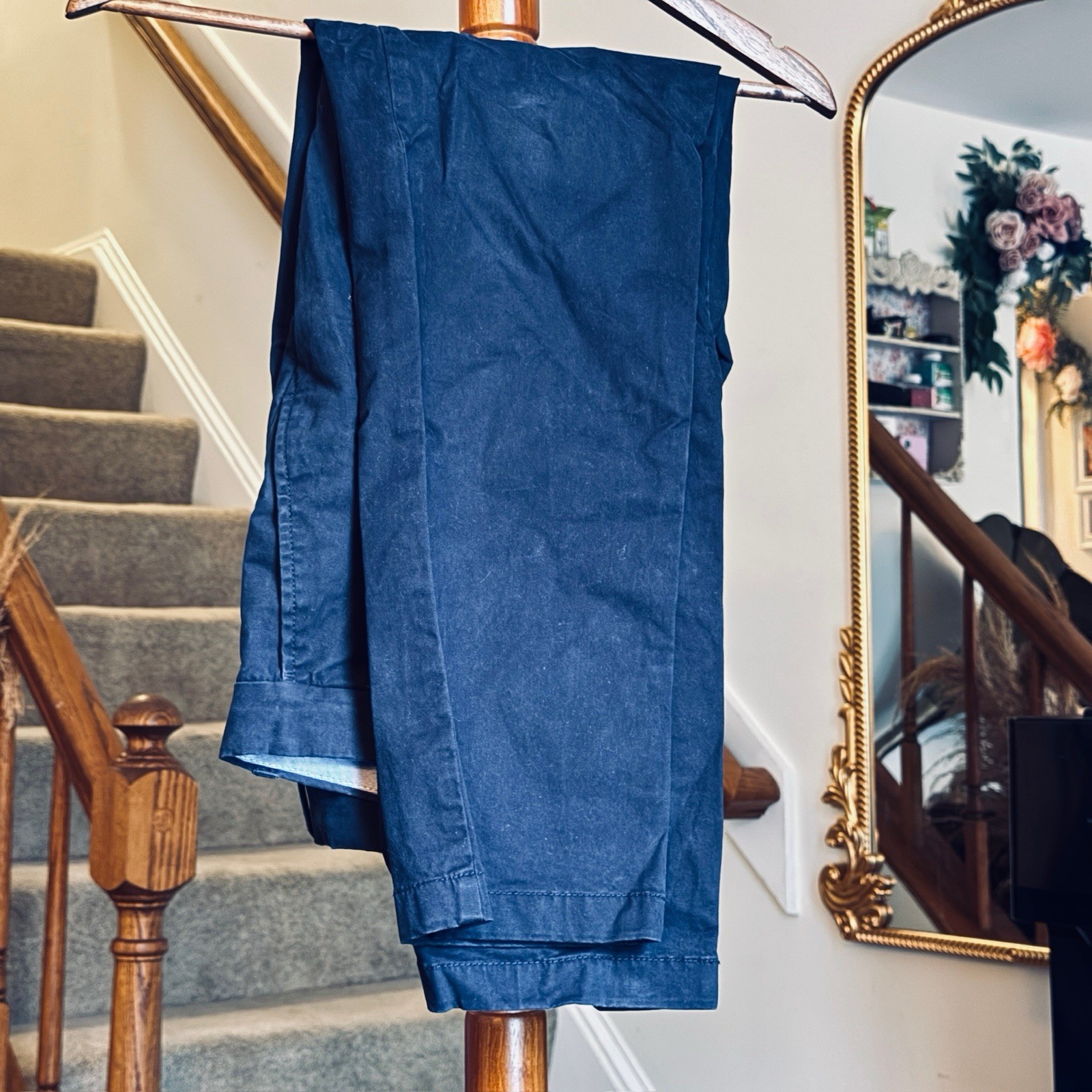 Tommy Hilfiger Men’s Lot Of 2 Chino Pants, Khaki And Blue Both 32w X 30l