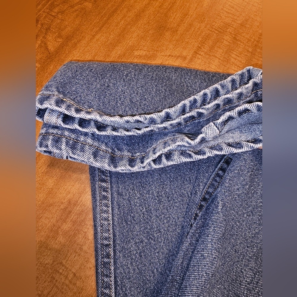 Wrangler Mens Jeans Size 42×32 Relaxed Fit High Rise Medium Wash Blue Denim mj4b